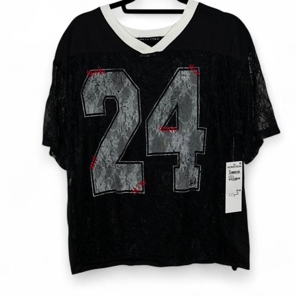 Vinyl Icons - Women's Graphic Lace T-Shirt - Size L (12-14)